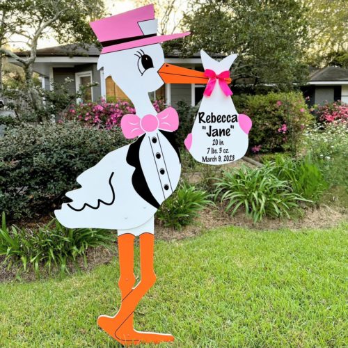 Pink Stork Signs - Stork Sign Rentals in Lee, Naples and Collier County, Florida